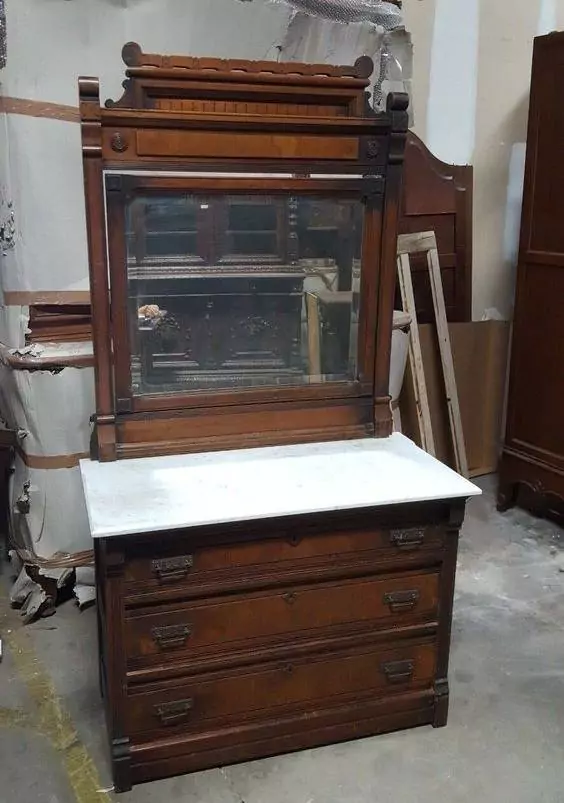 Antique Marble Top Dresser